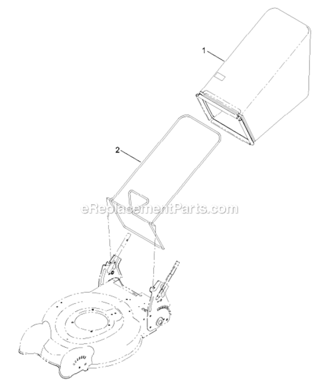 Grass_Bag_And_Frame_Assembly Diagram and Parts List for 10634  Lawn Boy Lawn Mower